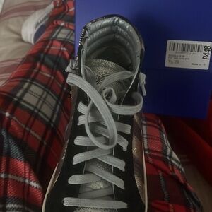 P448 hightop silver strip new nwt 39 shoes sneakers
